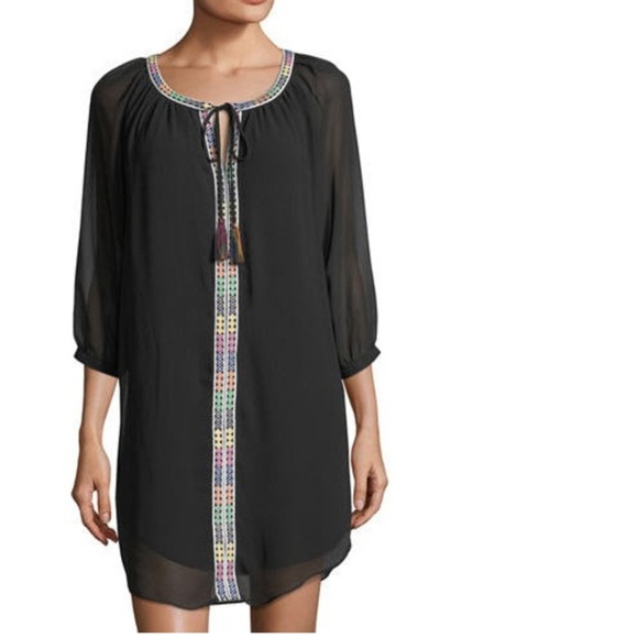 Joan Vass Dresses & Skirts - SOLD Joan  Vass New York Embroidered  Mini Dress